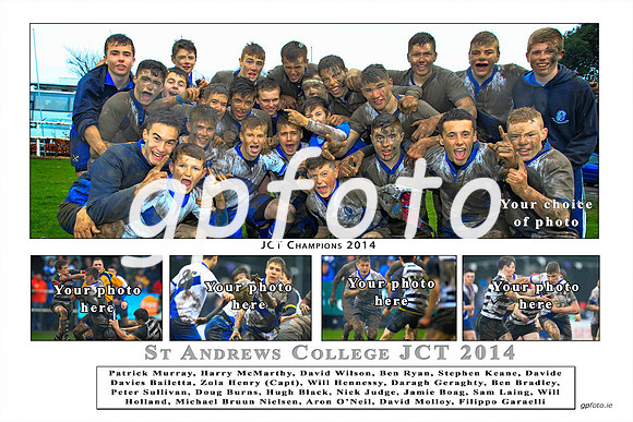 St Andrews team collage. Just select 5 photos. Premium 12"x18"print €49